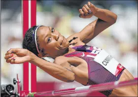  ?? David J. Phillip The Associated Press ?? Vashti Cunningham qualified for the women’s high jump final at the Tokyo Olympics this summer and finished sixth overall in the competitio­n. She was the only U.S. jumper to make the final.