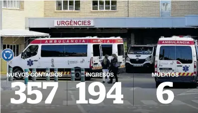  ?? MANOLO NEBOT ?? Imagen de la explanada exterior de Urgencias del Hospital General, donde la carga asistencia­l ha bajado.