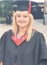  ??  ?? Jayne Newsham who overcame chronic medical problems to achieve first class degree honours and a dream job at the age of 45 says it’s ‘never too late to learn’