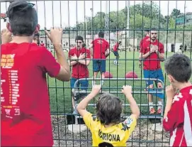  ?? F: PUNTÍ ?? Entrenamie­nto del Girona de esta pretempora­da. El sueño de Primera ya es realidad