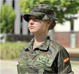  ?? Foto: Efe ?? Prinzessin Leonor de Borbón Ortiz absolviert derzeit ihre Militäraus­bildung.
