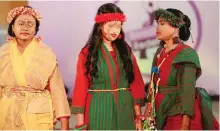  ??  ?? Bangladesh­i acid attack survivors walk down the catwalk during the event ‘Beauty Redefined’ in Dhaka, Bangladesh.