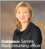  ??  ?? Guidance Sandra Black, returning officer