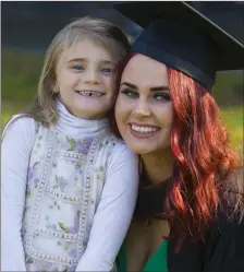  ??  ?? Aoife Colfer from Fethard-on-sea at her graduation in Waterford Institute of Technology (WIT), with her niece Erin Kennedy Colfer. Picture: Patrick Browne