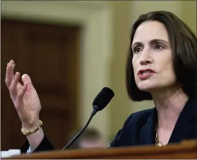  ?? JOSE LUIS MAGANA—ASSOCIATED PRESS ?? In this Nov. 21, 2019, file photo, former White House national security aide Fiona Hill, testifies before the House Intelligen­ce Committee on Capitol Hill in Washington.