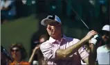  ?? PATRICK TEHAN — BAY AREA NEWS GROUP ?? Jim Furyk tees off during the AT&T Pebble Beach Pro-Am at Pebble Beach Golf Links in 2015.