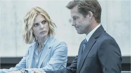  ?? ?? Signora Volpe: Emilia Fox as Sylvia Fox and Jamie Bamber as Adam Haines.