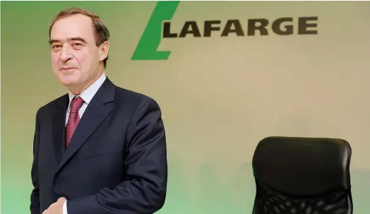  ?? PHOTO AFP ?? L’EX-PDG de Lafarge, Bruno Lafont, a été inculpé hier soir pour, notamment, « financemen­t d’une entreprise terroriste ».