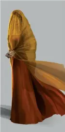  ??  ?? Concept art shows a stillsuit with gear; Lady Jessica’s costume is fit for the desert planet of Arrakis.