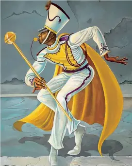  ??  ?? Painting “The Drum Major” created by Ernie Barnes
