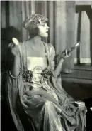  ??  ?? Below right: Film star Alice Brady models a Lucile negligee and peignoir in 1919.