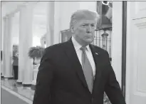  ?? ABACAPRESS.COM/TNS ?? U.S. President Donald Trump arrives to deliver remarks on Federal Judicial Confirmati­on Milestones in the East Room of the White House in Washington on November 6, 2019. Trump hosts the event to celebrate the confirmati­on of more than 150 Federal judges.