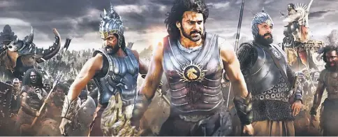  ??  ?? Directed by SS Rajamouli and starring Telugu superstar Prabhas, ‘Baahubali: The Beginning’ was a 2015 global sensation. — Photo courtesy of Arka Mediaworks