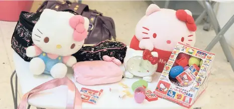  ?? PHOTO BY AMITABH SHARMA ?? Beyond televison and shows – Hello Kitty merchandis­e is popular worldwide.
