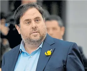  ??  ?? En la mira. El vicepresid­ente del gobierno catalán, Oriel Junqueras.