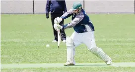  ?? ?? Heath Darcy opened the batting for Neerim District but was the first wicket to fall against Catani.