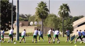  ??  ?? Business as usual: Celtic continue to train in Dubai yesterday