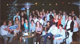  ??  ?? Former staff of Metlife in Fermoy on their final night out following its closure in 2005.