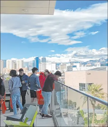  ?? Photo courtesy of UNLV ?? A group of students tour UNLV’s Hospitalit­y Hall during Latinx Scholars Day. A recent poll found that only 2 percent of Hispanics prefer the term “Latinx.”