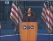  ?? THE ASSOCIATED PRESS ?? Kamala Harris has made history as the first Black woman to accept a spot on a major party’s presidenti­al ticket. In her acceptance speech, Harris argued she and Joe Biden can rejuvenate a country ravaged by a pandemic and partisan bitterness.