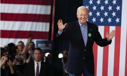  ?? Photograph: Jessica Mcgowan/EPA ?? US President Joe Biden campaigns in Atlanta, Georgia, on Saturday.