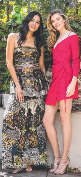  ?? Picture: ?? Jessica Gomes wears Camilla bodice and pants and Victoria Lee wears a Bec & Bridge dress from the David Jones Autumn Winter collection.