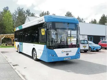  ?? ?? TRAILBLAZE­R: The new Aviemore Adventurer bus will promote Cairngorms tourism.