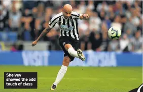  ??  ?? Shelvey showed the odd touch of class