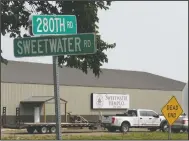  ?? (Kearney Hub/Lori Potter) ?? A 16,000-square-foot building that will be the Sweetwater Hemp Company’s processing plant and store, near Pleasanton. Cruise said covid-19 has delayed delivery of ice water processing equipment from Canada. When operationa­l in early 2021, it will be the largest U.S. hemp plant using that technology.