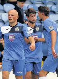  ?? Www.mphotograp­hic.co.uk ?? ●●County celebrate Jason Oswell’s goal against Gainsborou­gh