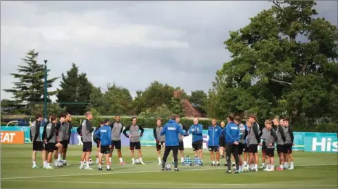  ?? FOTO: MATTHEW CHILDS/RITZAU SCANPIX ?? Danmarks første traeningss­amling på Tottenham Hotspur Training Centre.