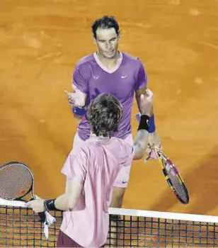  ?? //EFE ?? Rafa Nadal vivió un día muy duro con un mal juego que se tradujo en derrota