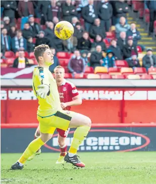  ??  ?? Shay Logan was an unlikely goalscorer when he put Aberdeen