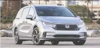  ?? HONDA ?? The refreshed Honda Odyssey has restyled grille and front bumper fascia and revised front lighting to update its exterior look.