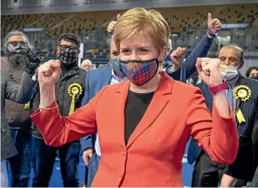  ?? AP ?? First Minister Nicola Sturgeon is promising to offer Scots ‘‘the choice of a better future’’ in a second independen­ce referendum, despite British Prime Minister Boris Johnson saying he will reject calls for a vote.