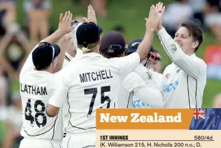  ?? ?? New Zealand bowlers dominated in the second Test against Sri Lanka (Pic credit: AFP)