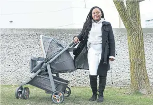 ?? RENÉ JOHNSTON TORONTO STAR ?? Because of her work, Shantae Cunningham couldn't access maternity leave that a “regular” employee would have been able to. The self-employed, like her, have been “left out,” she says.