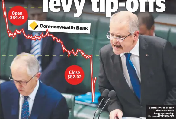  ?? Picture: GETTY IMAGES ?? Scott Morrison goes on the attack for his Budget yesterday.