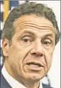  ??  ?? Gov. Cuomo