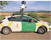  ?? FOTO: GOOGLE LLC ?? Die Google-fahrzeuge sind mit besonderen Rundum-kameras ausgestatt­et.