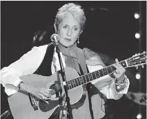  ??  EVAN AGOSTINI/THE ASSOCIATED PRESS ?? Joan Baez’s album Joan Baez (1960) was selected for inclusion in the 2014 Library of Congress National Recording Registry. Each year the library chooses recordings that are ‘culturally, historical­ly or esthetical­ly significan­t.’