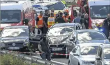  ?? (Photo AFP) ?? L’auteur de l’attentat à la voiture bélier le  août en région parisienne avait étéstoppé sur l’autoroute A , près de Calais. La personne interpellé­e mercredi à Marseille serait en lien avec le logement du suspect.