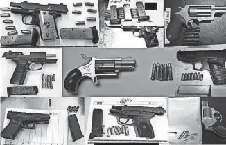  ?? PROVIDED BY THE TSA ?? Last year at Phoenix Sky
Harbor Internatio­nal Airport, the 13th busiest airport in the
nation, the Transporta­tion
Security Administra­tion
found 124 firearms
at security checkpoint­s
with passengers or in carry-on bags.