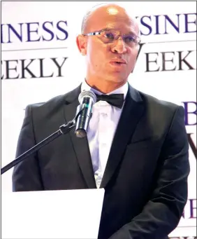  ??  ?? Securities and Exchange Commission of Zimbabwe chief executive Tafadzwa Chinamo gives remarks at the official launch of Business Weekly, a Zimpapers newspaper title. (Picture by Munyaradzi Chamalimba)