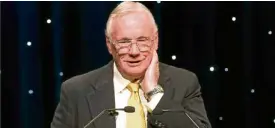  ?? —AP ?? CONTROVERS­Y Former astronaut Neil Armstrong speaks during a dinner in his honor at Purdue University in Indiana, on Oct 26, 2007.