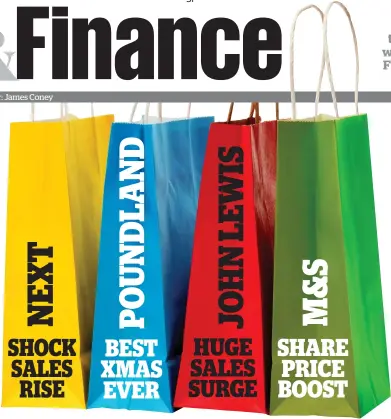  ??  ?? HUGE SALES SURGE SHARE PRICE BOOST SHOCK SALES RISE BEST XMAS EVER