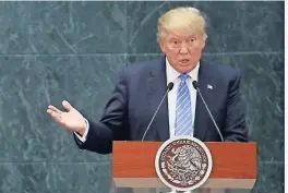  ??  ?? el Presidente de Eu, Donald trump