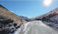  ?? PHOTO: JANE THOMPSON ?? Far cry . . . Danseys Pass under snow.