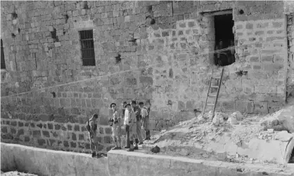  ??  ?? Acre jail, in Palestine, where 250 convicts escaped after a raid by a Jewish terrorist group in May 1947. Photograph: Keystone/Getty Images