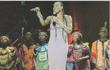  ?? ?? REGULAR VISITOR: Deborah Cox performs with the Soweto Choir at a gala event for Unite aginst Hunger at The Dome during a previous visit to SA in 2005. She will return in July, along with Musiq Soulchild, for the Magic Music Sessions